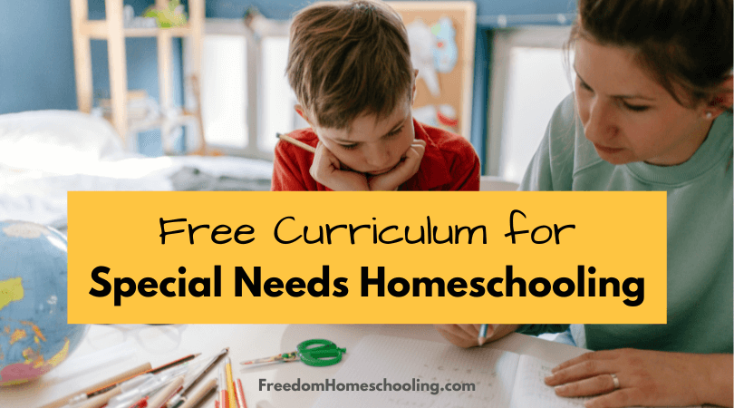 Free Curriculum for Special Needs Homeschooling