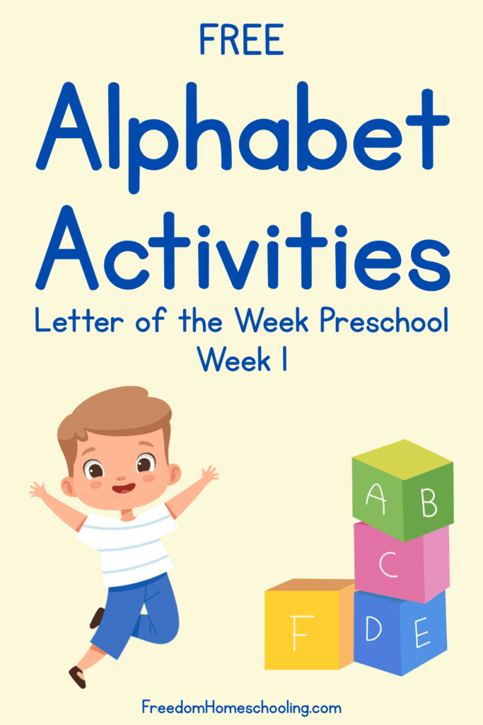 Week 1 Free Intro to Alphabet Activities