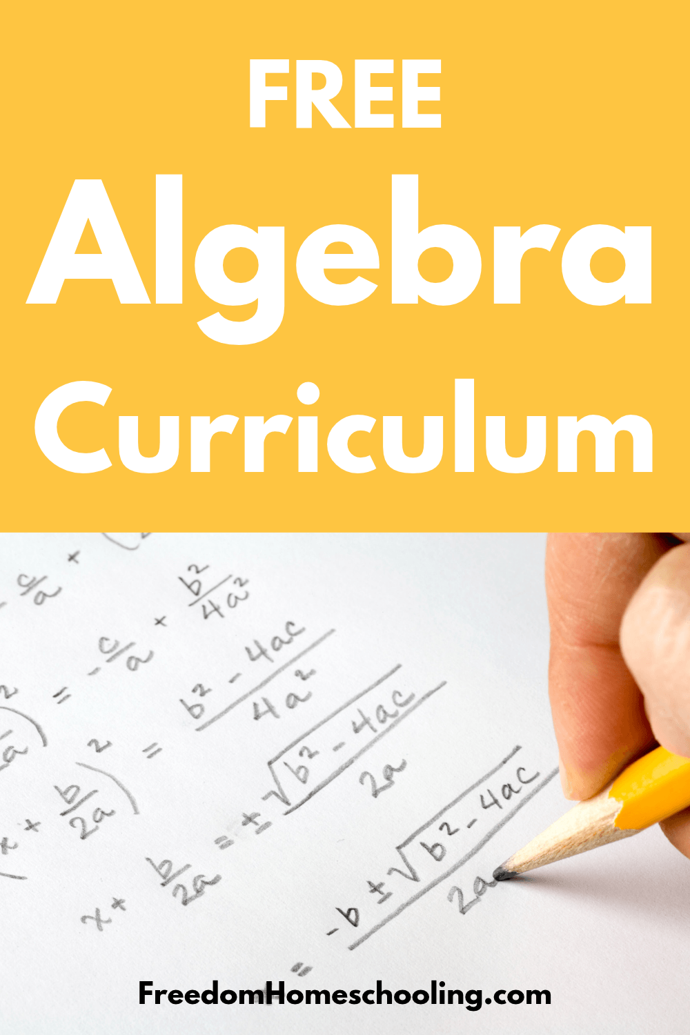 Free Algebra Curriculum